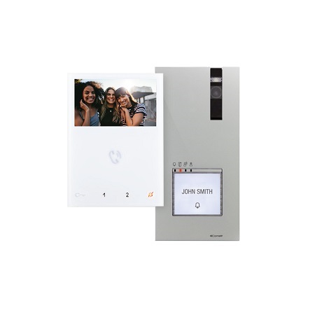 8461V Comelit Quadra + Handsfree Mini 1-Fmly Kit Simplebus Sys