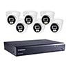 88-XVR08CR550-2TB UVS Line 8 Channel HD-TVI/HD-CVI/AHD/Analog + 4 Channel IP DVR Up to 120FPS @ 5MP - 2TB and 6 x 5MP 2.8mm Outdoor Warm Light Eyeball HD-TVI/HD-CVI/AHD/Analog Security Cameras