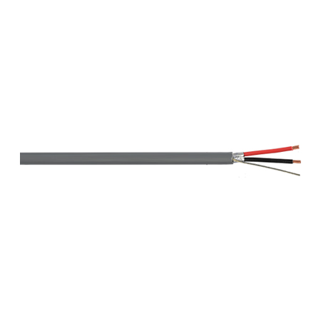 900912RM1G Remee 18 AWG 2 Conductors Shielded Stranded Bare Copper CMR Non-Plenum Security and Alarm Cables - 1000' Reel - Grey