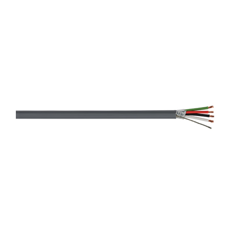 900914M1G Remee 18 AWG 4 Conductors Shielded Stranded Bare Copper CMR Non-Plenum Security and Alarm Cables - 1000' Reel - Grey