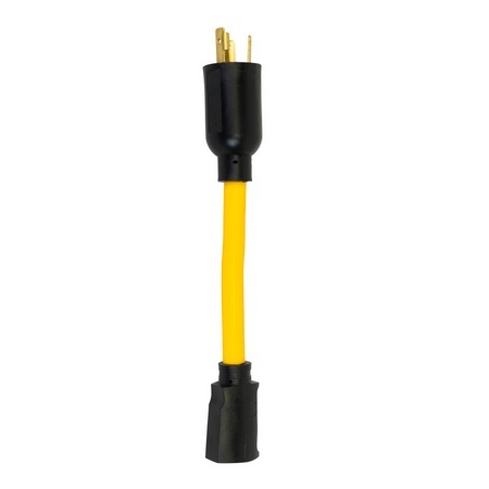 90218802 Southwire Tools and Equipment 20 Feet 12/3 Stw Twist to Lock 20A Plug - Yellow