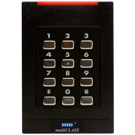 921PTNNEK0002V HID Reader RPK40 MULTICLASS SE E LF STD HF STD/SIO/SEOS WIEG PIG BLK STD-1 LED RED FLSH GRN BZR ON OPT TAMP OPEN COLL CSN 32-BIT LSB IPM OFF