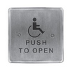 Show product details for 946HPS45-MO x 32D Dormakaba Rutherford Controls 4.5" Square Plate with Handicap Logo and Push to Slow Text Momentary x 32D