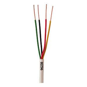96238-46-01 Coleman Cable 22 AWG 4 Conductors Unshielded Solid Bare Copper CM/CL2 Non-plenum Alarm Wire - 1000' Pull Box - White