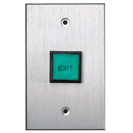 975-MO-24V x 28 Dormakaba Rutherford Controls RCI Standard Illuminated Exit Pushbutton Momentary 3" x 4-3/4" 24V