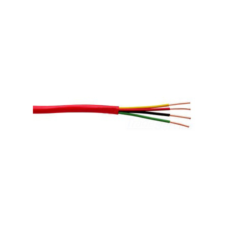 F40568-1D Southwire 18 AWG 4 Conductors Unshielded Solid Bare Copper FPLR Non-plenum Fire Alarm Cable - 500' Pull Box - Red