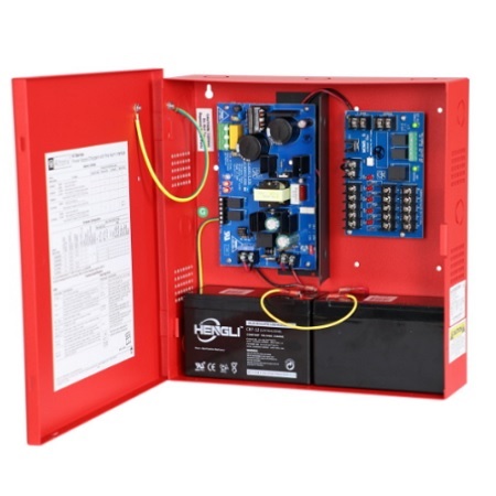 AL400ULMR Altronix 5 Output PTC Power Supply/Charger w/ Red Fire Alarm Disconnect and Enclosure 12VDC @ 4 Amp or 24VDC @ 3 Amp
