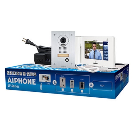 JPS-4AEDF Aiphone 7" Touchscreen Handset Hands-free Color Video Set with Flush Mount Door Station