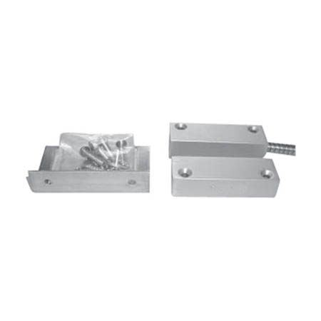 IASM40 Industrial Aluminum Surface Mount Magnetic Contact CLOSED Loop 2.5" Gap w/ 3' Stainless Steel Armored Cable