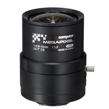 A4Z2812CS-MPIR Computar 3MP 1/2.7" 2.8-10mm Varifocal F1.2-F16C CS Mount Manual Iris IR Corrected Lens