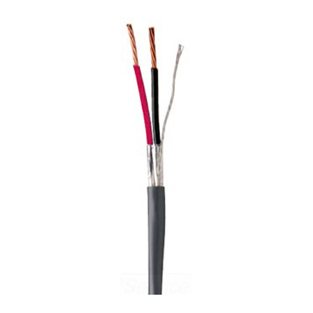 A50039-1C Southwire 16 AWG 2 Conductors Stranded Bare Copper Multiconductor Riser Rated Shielded Non-Plenum Cable - 500' Reel - Gray