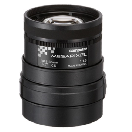 A6Z8516CS-MP Computar 3MP 1/2.7" 8.5-50mm Varifocal F1.2-F16C CS Mount Manual Iris Lens
