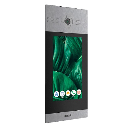 AA-14FB-SILVER BAS-IP Multi-Apartment Entrance Panel with Face Recognition and 10" TFT Touch Screen - Silver