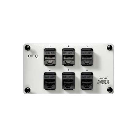 AC1000 Legrand On-Q 6 Port Network Interface with Module Jacks