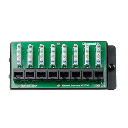 AC1058 Legrand 8 Port CAT5E Network Interface Module