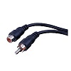Show product details for AC122X Vanco Cable RCA Plug To RCA Jack 12 ft