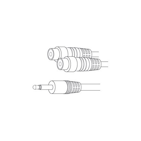 AC3AX Vanco Adapter 3.5mm Male Plug to 2-RCA Jack 6 In