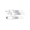 Show product details for AC3CX Vanco Adapter 3.5mm Male Jack to 2-3.5mm Male Plug 6 In