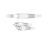 Show product details for AC3DX Vanco Adapter 1/4" Stereo Plug to 2-RCA Plug 6ft