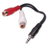 AC3KX Vanco Adapter 3.5mm Stereo Plug to 2-RCA Jack 6 In