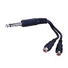 Show product details for AC3QX Vanco Adapter 1/4" Male Plug to 2-RCA Jack 6 In