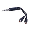 Show product details for AC3Q Vanco Adapter 1/4" Male Plug to 2-RCA Jack 6 In