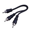 Show product details for AC3RX Vanco Adapter RCA Plug to 2-RCA Plug 6 In