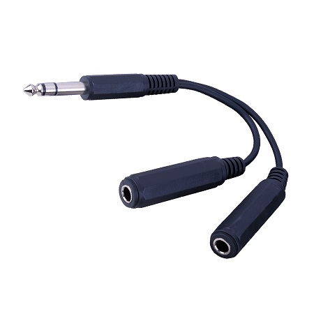 AC3TX Vanco Adapter 1/4" Male Plug to 2-1/4" Male Jack 6 In