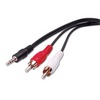 Show product details for AC3WG Vanco Cable 3.5 mm Stereo Plug to 2-RCA Plug 6 ft