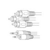 Show product details for ACLRV12X Vanco Cable 3 RCA Plug 3.5 Mono 3.5 Stereo 12 ft