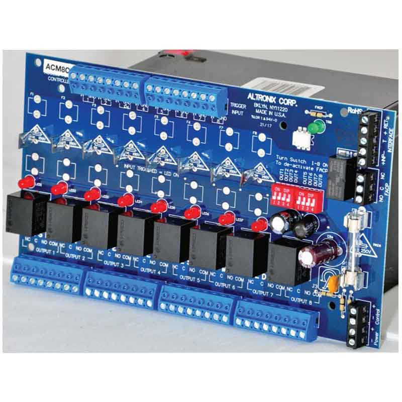 ACM8CB Altronix 8 Output Access Power Controller Module - PTC Output