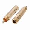 AD503G Vanco Adapter RCA Plug 1/4 Mono Jack Gold