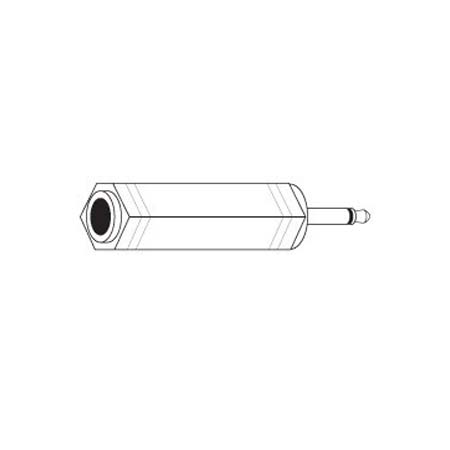 AD518GX Vanco Adapter 3.5mm Mono Plug / 1/4" Stereo Jack Gold