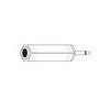 Show product details for AD518GX Vanco Adapter 3.5mm Mono Plug / 1/4" Stereo Jack Gold