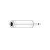 Show product details for AD518 Vanco Adapter 3.5mm Mono Plug to 1/4" Stereo Jack