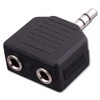 Show product details for AD531GX Vanco Adapter 3.5 mm Stereo Plug to 2-3.5 mm Stereo Jacks Gold