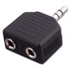 Show product details for AD531G Vanco Adapter 3.5 mm Stereo Plug to 2-3.5 mm Stereo Jacks Gold
