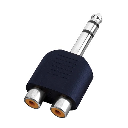 AD542X Vanco Adapter 1/4" Stereo Plug to 2-RCA Jack
