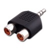 AD543G Vanco Adapter 3.5mm Stereo Plug to 2-RCA Jack Gold