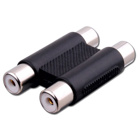 Vanco Dual RCA Female Jacks to Dual RCA Female Jacks Coupler