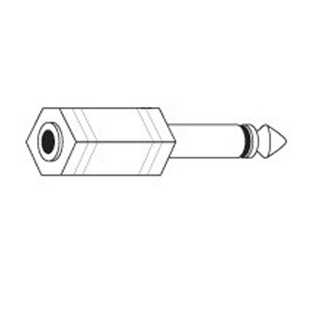 AD549G Vanco Adapter 3.5mm Stereo Jack to 1/4" Mono Plug Gold