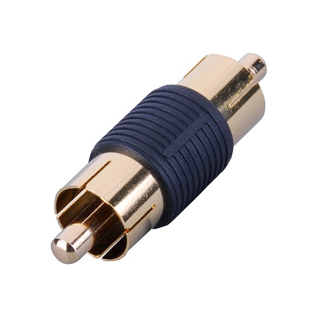 AD550G Vanco RCA Male Plug – RCA Male Plug Adapter Gold