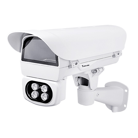 AE-243 Vivotek Outdoor Enclosure with Sunshield, Wall Mount Bracket and IR Illuminator Up to 164' @ 25 Degrees 24VAC/VDC