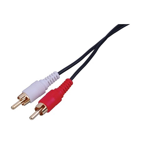 AG224 Vanco Cable Dual RCA Plug to RCA Plug 2ft Gold