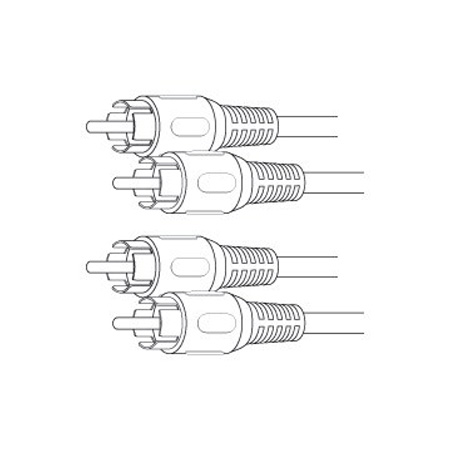 AG236X Vanco Cable Dual RCA Plugs - RCA Plug 3 ft Gold