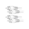 Show product details for AG236 Vanco Cable Dual RCA Plugs - RCA Plug 3 ft Gold
