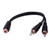 Show product details for AG3EX Vanco Adapter RCA Jack - 2-RCA Plug 6 In Gold