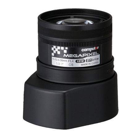 AG4Z1214KCS-MPIR Computar 3MP 1/2.7" 12.5-50mm Varifocal F1.4-F16C CS Mount P-Iris IR Corrected Lens