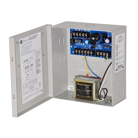 AL175220 Altronix 2 Channel 1.75Amp 24VDC or 1.75Amp 12VDC Access Control Power Supply in UL Listed NEMA 1 Indoor 7.5 W x 8.5 H x 3.5 D Steel Electrical Enclosure