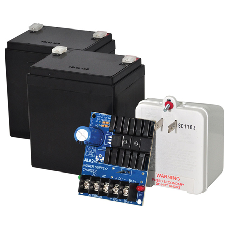 AL62424C Altronix Linear Power Supply/Charger w/ Two 12VDC/4AH Batteries